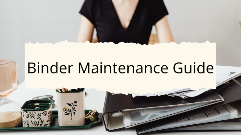 Household Binder Maintenance