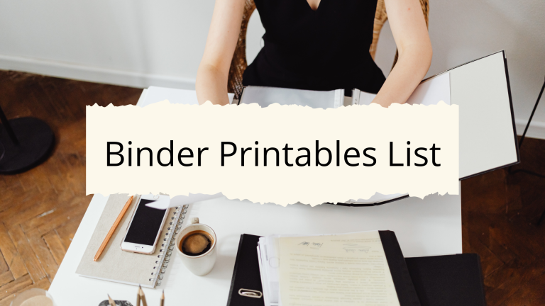 Free Household Binder Printables