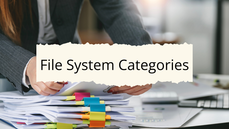 Home Filing System Categories