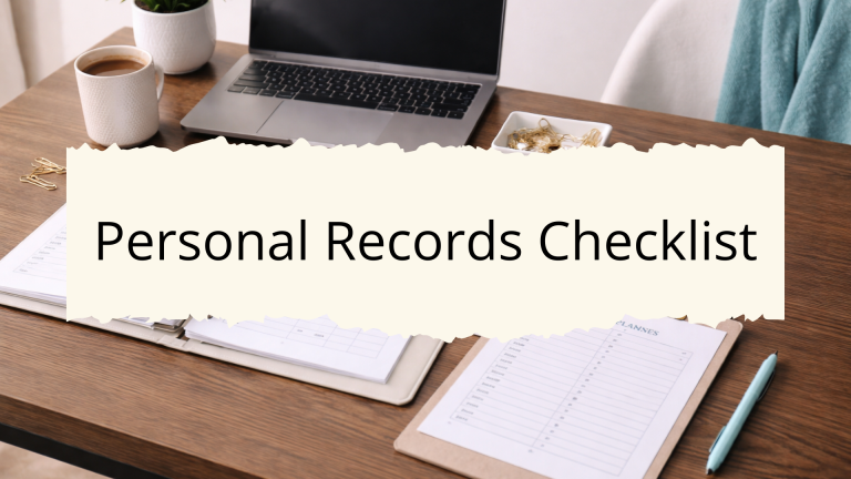Personal Records Checklist