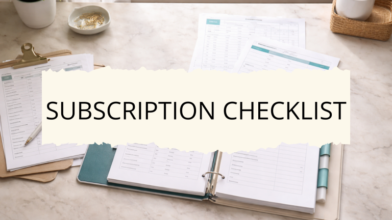Annual Subscription Renewal Checklist