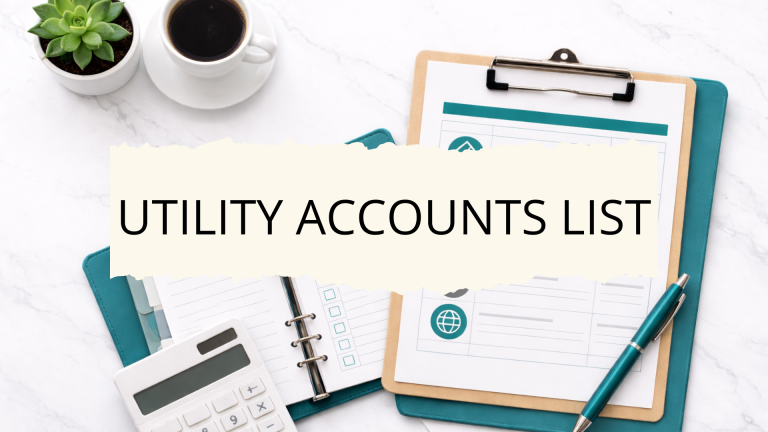 Utility Accounts Information List