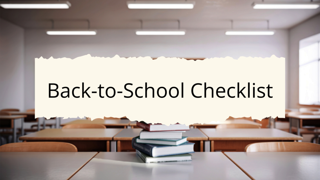 Back to School Checklist