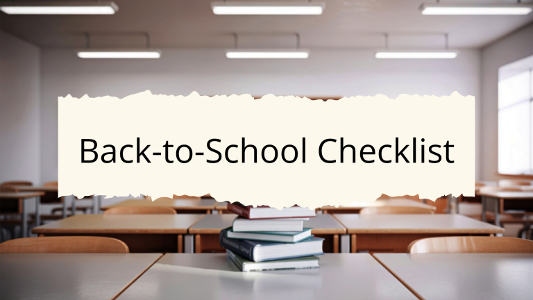Back to School Checklist