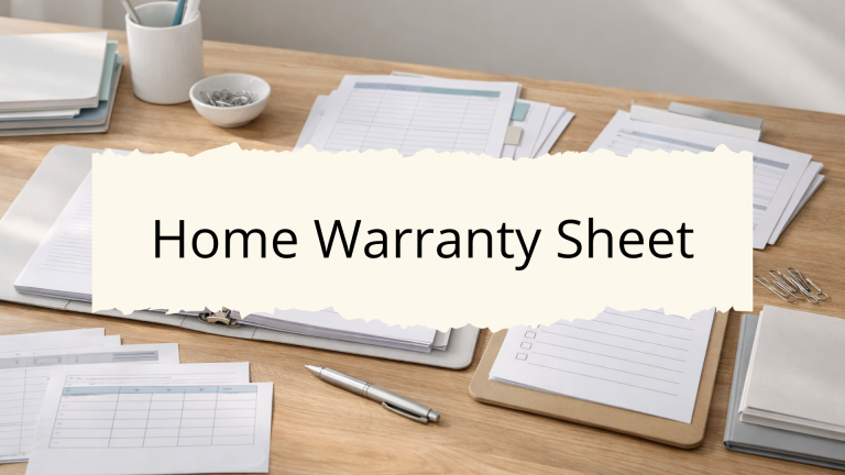 Home Warranty Information Sheet