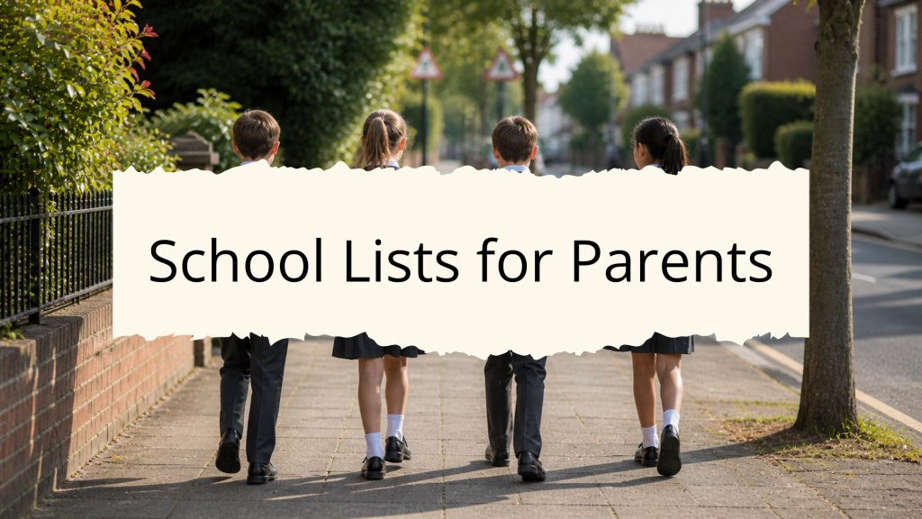 School Checklists for Parents