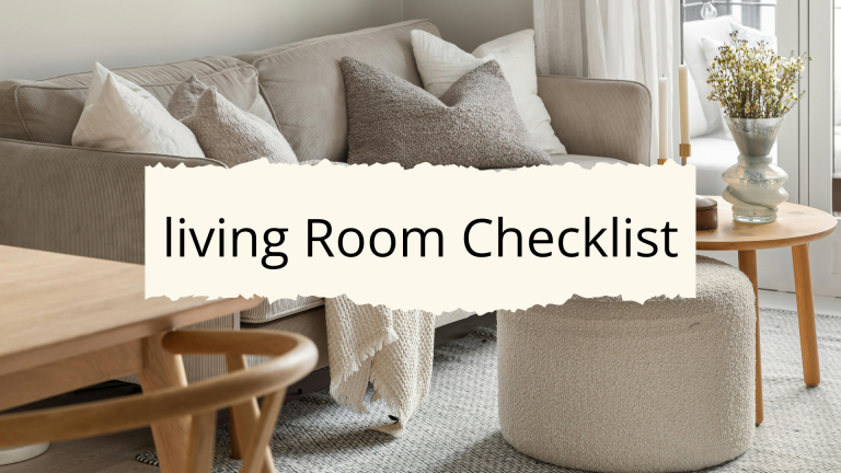 living room cleaning checklist